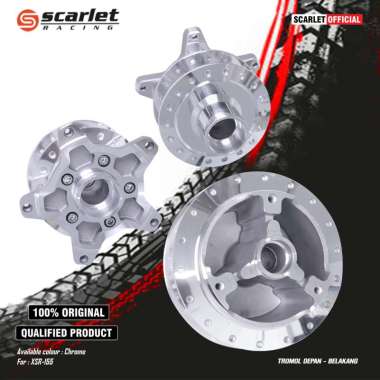 Scarlet Racing - Tromol Trombol Hub Depan Belakang Set XSR 155 BLACK