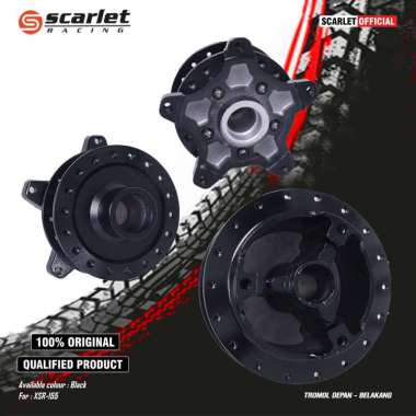 Scarlet Racing - Tromol Trombol Hub Depan Belakang Set XSR 155 BLACK