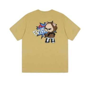 EVISU BEAR ILLUSTRATION MUSTARD TEE 100% Authentic M