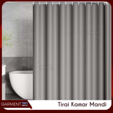 Tirai Kamar Mandi Diamond Shower Curtain Bahan Quality Premium Tebal Waterproof Merek KOTAKIN ABU