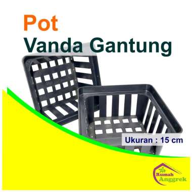 Pot Vanda Gantung 15 cm anggrek tanaman hias remaja dewasa tricolor kawat gantung rumah 15 cm