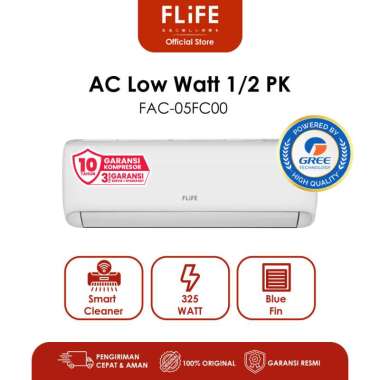 FLIFE AC LOW WATT 1/2 PK - Hemat Listrik - Self Diagnosis -Auto Clean - 325 watt - 0.5PK - FAC-05FCO