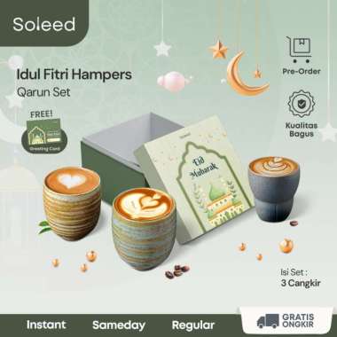 Hampers Idul Fitri Parsel Ramadhan Cangkir Gelas Keramik | Qarun Set