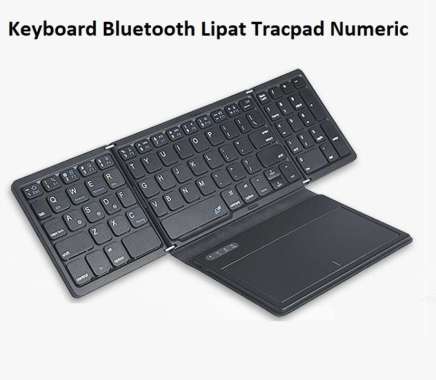 Keyboard Wireless Bluetooth Lipat Touchpad Numeric Slim Foldable