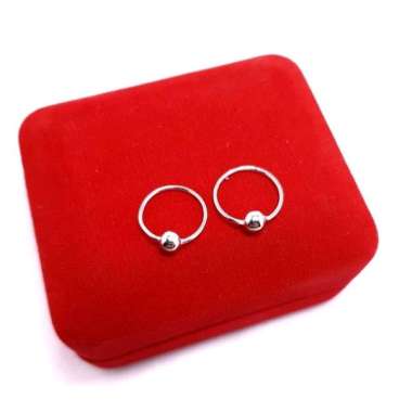 Anting Anak Jipsi Putih Bulat Anting Baby Koleksi Josean Emas Asli