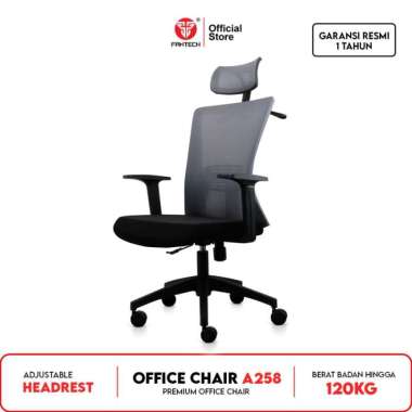 Fantech Kursi Kerja Kantor OCA258 / OC-A258 Premium Office Chair Abu-abu