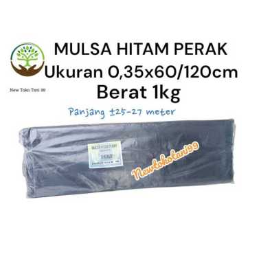 ( 1 kg ) mulsa hitam perak lebar 120cm panjang 25-27meter mulsa 1kg mulsa kiloan untuk penutup tanah