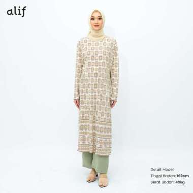 ALIF MIDI DRESS PLEATS PLISKET MOTIF - MEDITERANIAN COLLECTION Sidhya