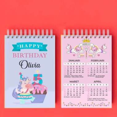 Souvenir Print Cetak Kalender Mini Custom Bisa taruh Foto MURAH Happy birthday, Sunatan, Sekolah, Pp
