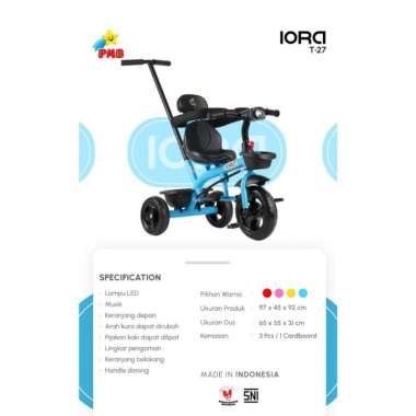 T27 Sepeda Roda Tiga Anak IORA PMB TOYS TC-06 T 27 sepeda murah