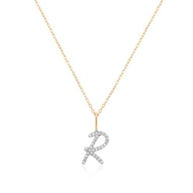 Isago Liontin Diamond Letter Pendant R