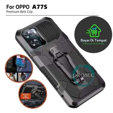 Case Silikon Robot Magnetic Cover untuk OPPO A77S OPPO A77S hitam