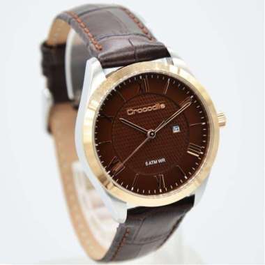 Jam tangan CROCODILE CF-002D24F Leather Coklat