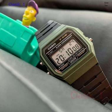 Original 100%!! CASIO F-91WM-3ADF - Jam Tangan Unisex F91WM F-91WM-3A