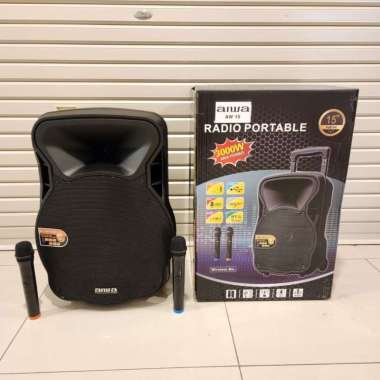 Speaker Portable Wireless N Aiwa WAS 115 Original 15 Inch Bluetooth