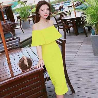 Dress Sabrina Lucy Yellow Scubaa
