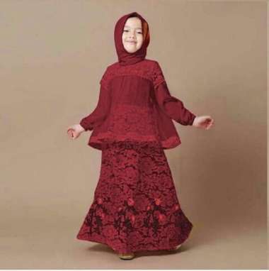 Kids Hijab Anak Labiba Maroon