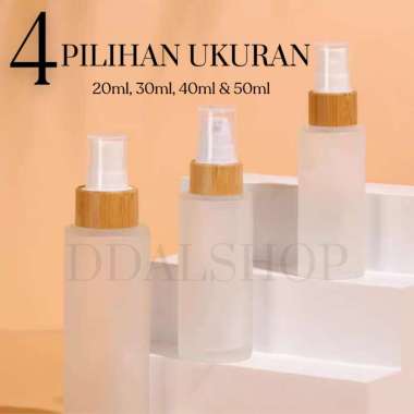 Botol Kaca Spray Cairan Pump Airless Lotion Bottle Isi Ulang Refill Aesthetic Travel Size 20ml 30ml 