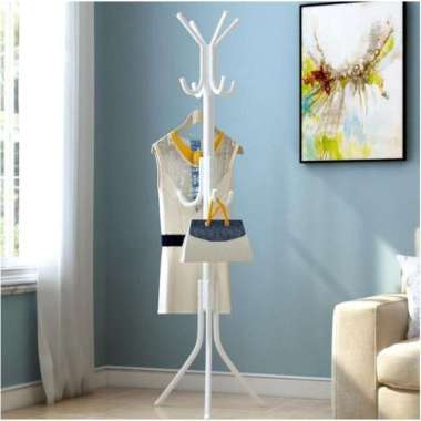 AA - Bag Hanger Stand Hanger gantungan berdiri Gantungan Topi Tiang Berdiri Modern Putih