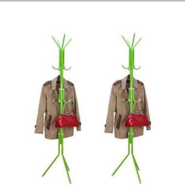 AA - Bag Hanger Stand Hanger gantungan berdiri Gantungan Topi Tiang Berdiri Modern Hijau