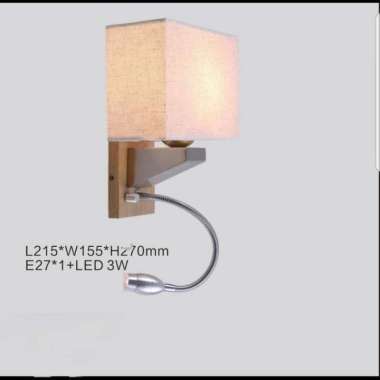 LAMPU DINDING KAMAR TIDUR + LAMPU FLEKSIBEL SPIRAL BACA MINIMALIS LED