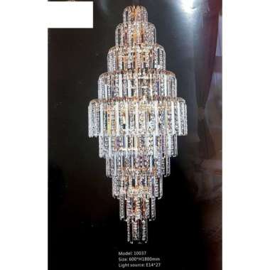 LAMPU GANTUNG KRISTAL 10037 / LAMPU HIAS / LAMPU VOID TANGGA