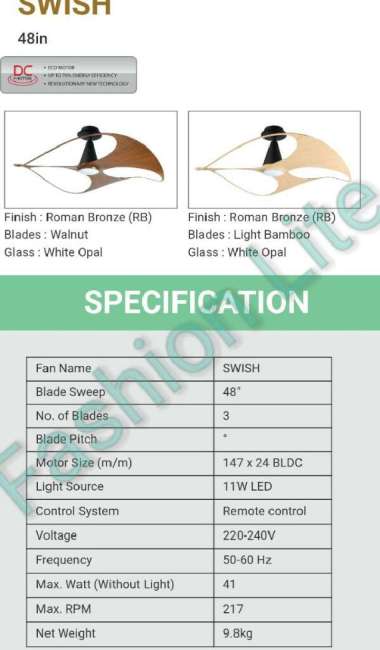 KIPAS ANGIN EDMA SWISH 48" / KIPAS EDMA ORI / KIPAS ANGIN EDMA