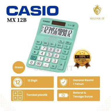 Kalkulator Casio MX-12B Original hijau