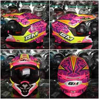 helm trail GM cross pink flou/yellow