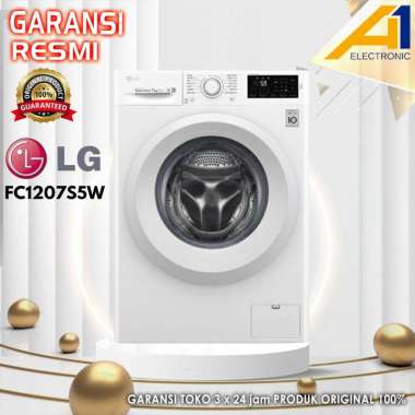 LG Mesin Cuci FC1207S5W / FC 1207 S5W Front Loading 7 Kg Inverter -