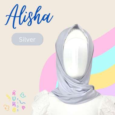 Jilbab Anak Jersey Bergo Hijab Belahan Depan Alisha M Multivariasi Multicolor