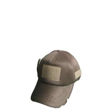 Topi Pancoat Jaring Taktikal Tebal Bahan Nilon Cocok untuk Pria Wanita Cokelat