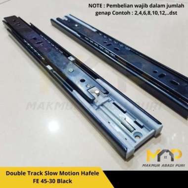 Rel Laci - Rel Double Track Slow Motion Hafele FE 45-30 cm Black MULTYCOLOUR