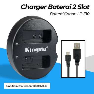 KingMa Charger Baterai 2 Slot Canon 1100D 1200D