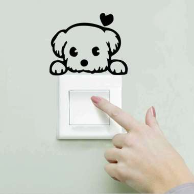 Stiker Wallpaper Dinding Love Dog K11 Dinding Ruang Tamu Walpaper Walpeper Welpeper Stker Wall Stick