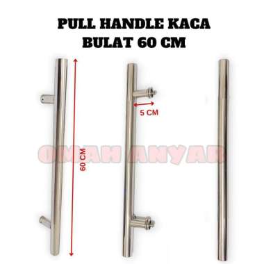 Handle Pintu Kaca GIPONTE/Handle Pintu Gagang Panjang 35cm45cm60cm100 Bulat 60cm
