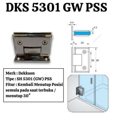Shower Hinge Dekson Dekkson SH 5301 GW SH 7701 CP / Engsel Pintu Kaca SH.7701-CP