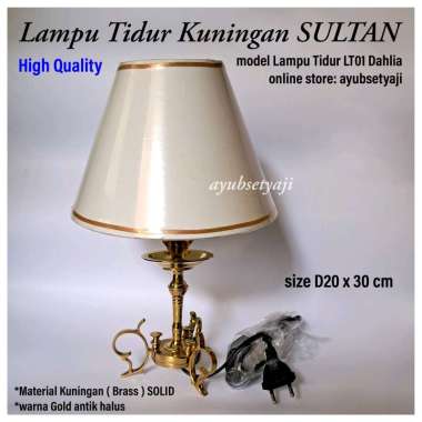 Lampu Tidur Kuningan LT01 model Dahlia HIGH QUALITY Dekorasi Lampu Sultan Solid BRASS antik Lampu Du