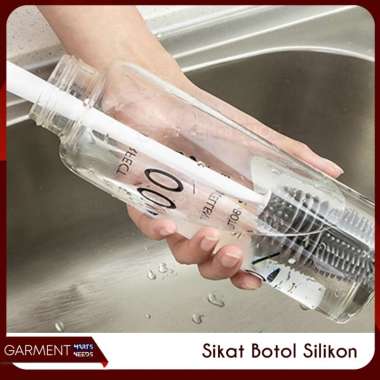 Sikat Botol Gelas Silikon Gagang Panjang Pembersih Alat Rumah Tangga Anti Bakteri Silicone Brush PAC