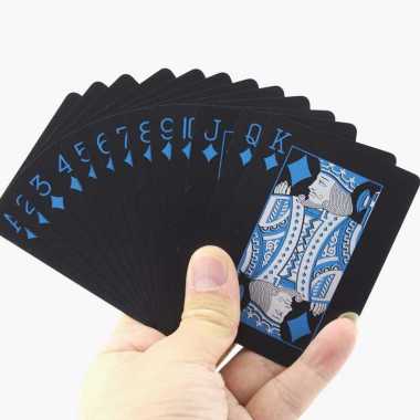 DEDOMON Kartu Remi Plastik Anti Air Waterproof Hitam Merah