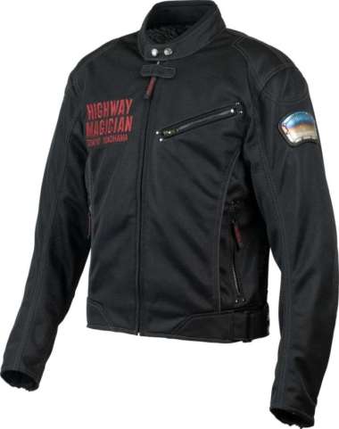 Yellow Corn YB-4101 Mesh Jacket Black Red M