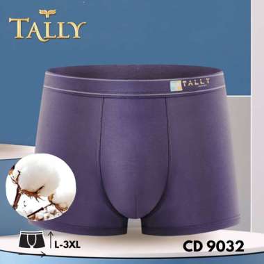 TALLY 1 Pcs Celana Boxer Pria/Cowo Katun Fit to L - 3XL Cd Pria Dewasa Lembut dan Nyaman Dipakai CD