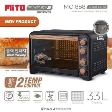 MITO Oven Listrik MO 888 Fantasy 2 - Oven Mito 33 Liter MO 888 BLACK WOOD