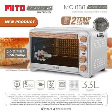 MITO Oven Listrik MO 888 Fantasy 2 - Oven Mito 33 Liter MO 888 WHITE WOOD