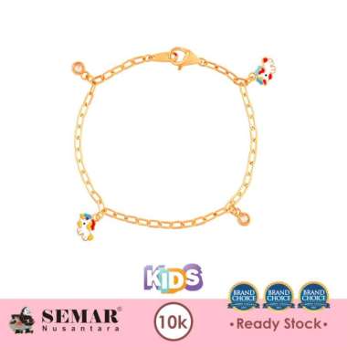 Gelang Emas Anak Baby Colour Unicorn Sweetie Belle Gold 10K Semar Nusantara