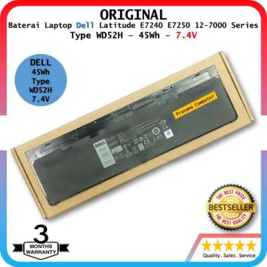 Baterai Original Dell Latitude E7240 E7250 4-cell 45Wh - Type WD52H