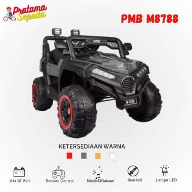 MOBIL AKI ANAK REMOTE CONTROL UTX M8788 2 GEARBOX AKI 12 VOLT Hitam