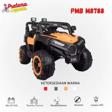 MOBIL AKI ANAK REMOTE CONTROL UTX M8788 2 GEARBOX AKI 12 VOLT Orange