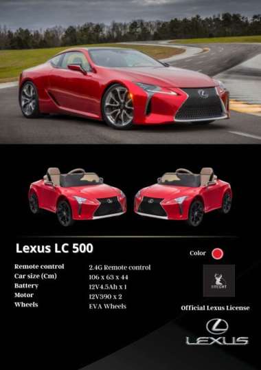 MAINAN MOBIL AKI ANAK UNIKID UK 800 LEXUS LC500 LICENSE