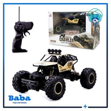 MAINAN MOBIL REMOTE 4WD ROCK CRAWLER OFFROAD 2.4GHZ RC REMOTE CONTROL Gold